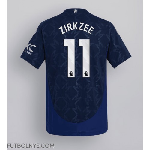 Camiseta Manchester United Joshua Zirkzee #11 Visitante Equipación 2024-25 manga corta